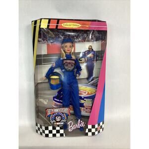 MATTEL NASCAR 50th Anniversary Collectors Edition Barbie Doll NEW - 1998